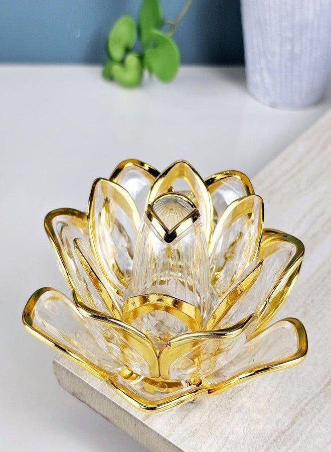 EONWISE Lotus Shape Smokeless & Flameless LED Tealight Acrylic Decorative Tea Light Candles for Diwali, Home Décor, Gifting, Birthday, Christmas, Festival Decoration (Lotus Light Candles, Pack of 8) - Image 5